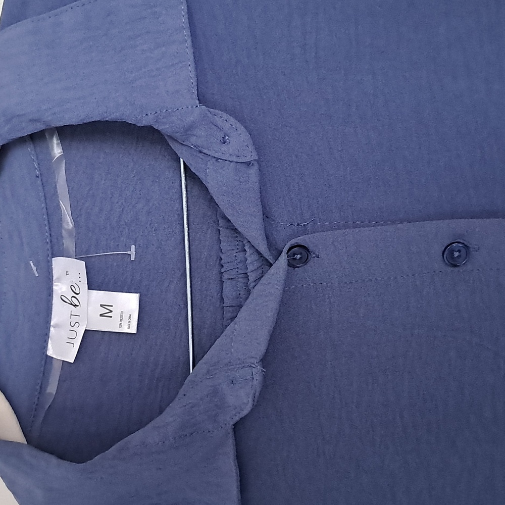 Two-piece Button Down Lavender Pants Set - Picture 5 of 9